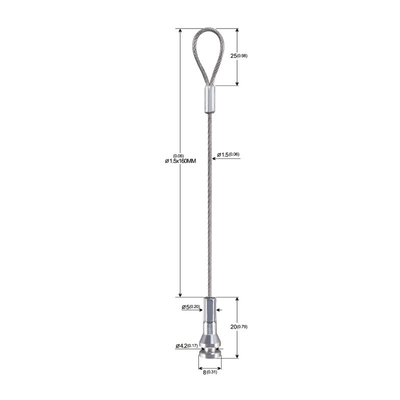 Brass Snap Zinc Alloy Cable Looping Gripper Untuk Light Hanging 1.5mm