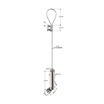 Brass Snap Zinc Alloy Cable Looping Gripper Untuk Light Hanging 1.5mm