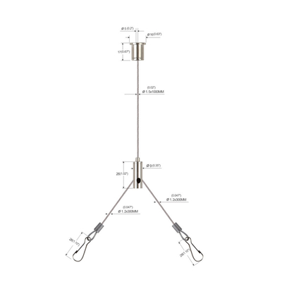 Led Panel Light Y Type Cable Hanging Kit Dengan Kait YW-86032