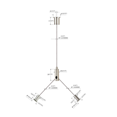 Led Panel Light Y Type Cable Hanging Kit Dengan Kait YW-86032