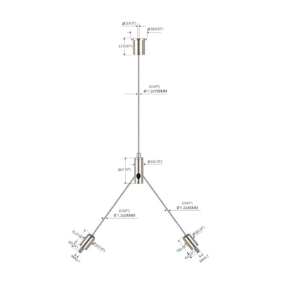 Led Panel Light Y Type Cable Hanging Kit Dengan Kait YW-86032