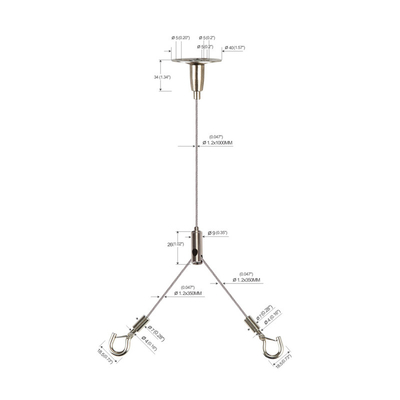 Led Panel Light Y Type Cable Hanging Kit Dengan Kait YW-86032
