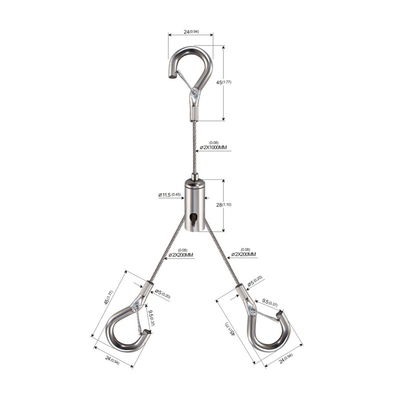 Y Shape LED Linear Light Hanging System Dengan Slider YW-86447
