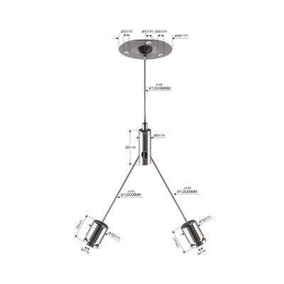 Y Shape LED Linear Light Hanging System Dengan Slider YW-86447