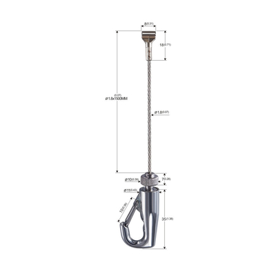 Heavy Duty Brass Cable Hanging System Dengan Tinggi yang Bisa Disesuaikan