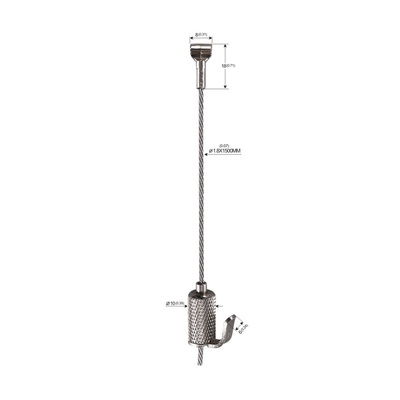 Heavy Duty Brass Cable Hanging System Dengan Tinggi yang Bisa Disesuaikan