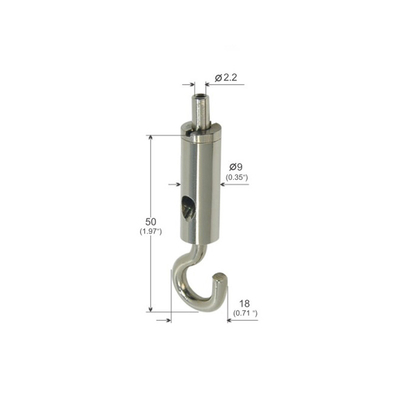 Brass Snap Hook Adjustable Cable Grippers Untuk Sling Tali Kawat 1.5mm