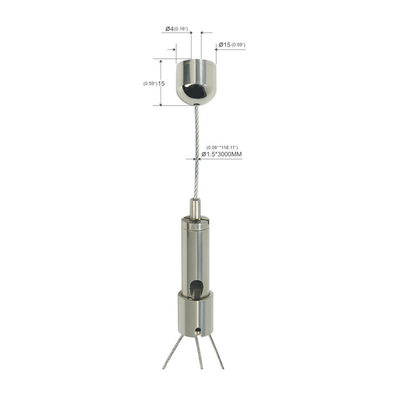 Kit Gantung Pot Bunga Bentuk Garpu Dengan Kuningan Dan Lubang Stainless Steel 304