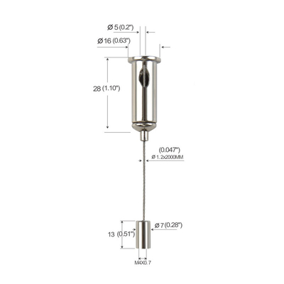 YW-86010 Led Linear Lights Kit Gantung Kuningan Dengan Tali Kawat Gantung Dan Kancing
