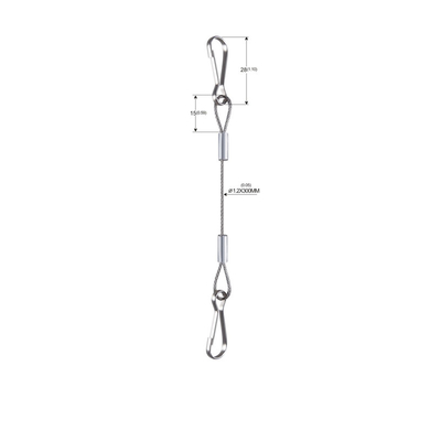 Lanyard Hook Security Wire Rope Untuk Lampu / Dekorasi Disesuaikan