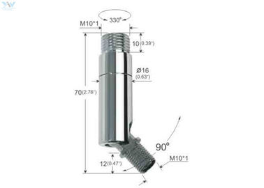 330 Gelombang Adjustable Lamp Swivel Joint M 10 Thread Pria Dengan Warna Nikel