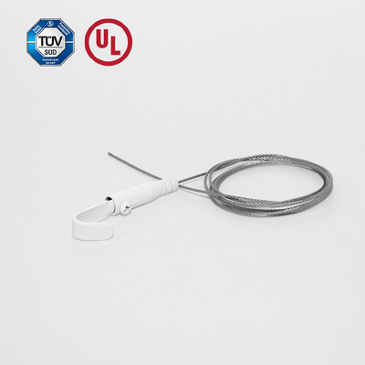Kualitas tinggi J HOOK kabel Gripper Dengan Cat Putih Cusomized Lighing Aksesoris Dengan Safety Cap